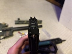 AIRSOFT Lot Two Guns One Aeg Calico Jack Modded, And One Gas Rifle Knights Arm.