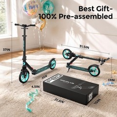 Lightweight Scooter for Kids, Teens & Adults, ABEC9 Bearings