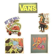 Vans Off The Wall Sticker Lot 5 Skateboarding Logo Graphic Decals Rare Mix