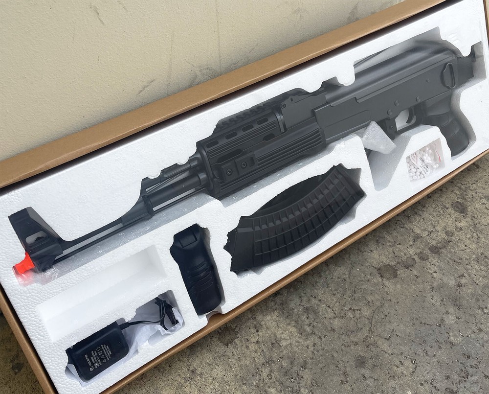 Double Eagle AEG Tactical AK47 RIS Auto Electric Airsoft Rifle Gun Full Metal