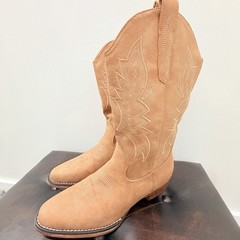 IUV Western Equestrian Riding Boots Tan CB018-AP Men’s Size 8 USA