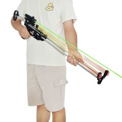 Powerful Slingshot Rifle With Green Laser Aiming For Hunting Catapult Shooting