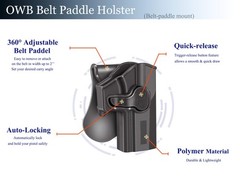 P320 Holster for Sig Sauer P320 Nitron, Sig P320 Tacops, P320 M17, OWB Paddle…