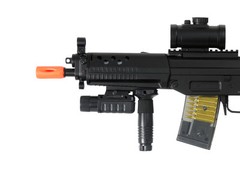 Double Eagle M82p Full Auto Airsoft Electric Gun w/ Red Dot Scope + Flashlight