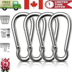 Corrosion-Resistant D-Shape Carabiners – 6.7 Inch Clips for Travel & Camping