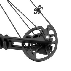 Black Right-Hand Compound Bow Kit for Beginners – Adjustable 30-55 lbs
