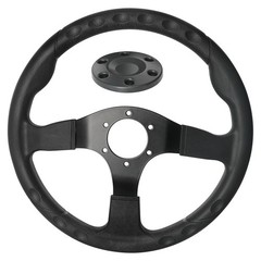 350mm Steering Wheel w/ Cap for Go Kart Off Road Cart Drift Trike Buggy ATV NEW