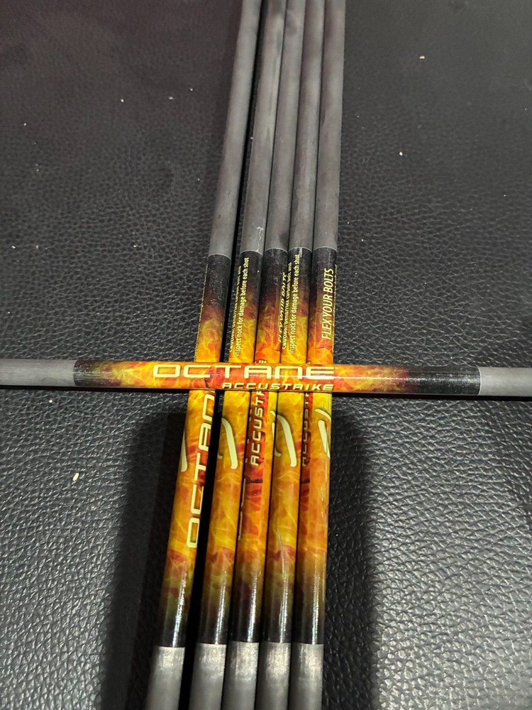 6 Gold Tip Octane Accustrike Crossbow Bolts 20″ Arrows Shafts No Fletchings