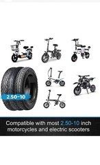 2.50-10 Dirt Bike Tire Street Tire Compatible with 14×2.50 14×2.5 60/100-10 ebik