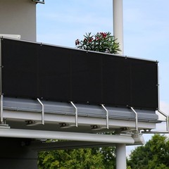 SUNLAX 3.3’x19.7′ Black Balcony Privacy Screen Fence Windscreen Cover Fabric …