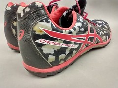 Asics Gun Lap Mens 13 G508Y Cross Freak 2 Black Fiery Red Gray No Spikes Track