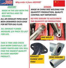 Short low profile Exhaust for tillotson 212, Predator 212cc, Honda GX160 GX200