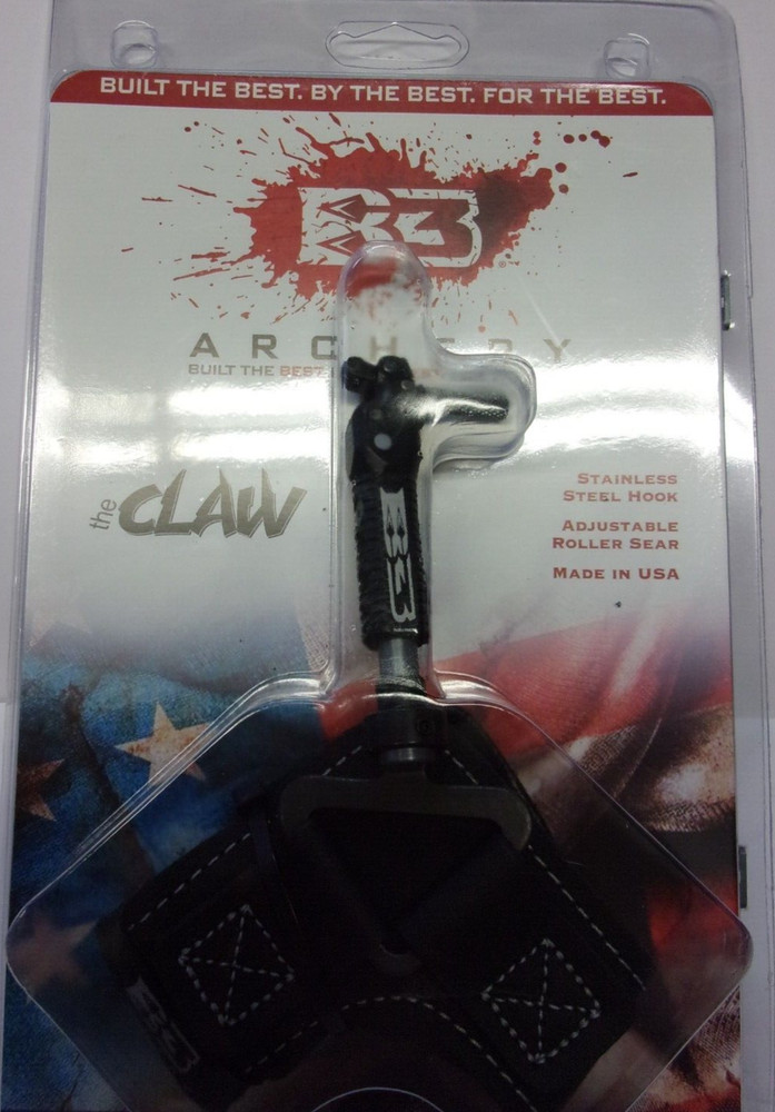 New B3 Archery The Claw Buckle Strap Release Aid w/ Swivel Stem Connector- Black