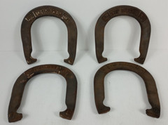 Vintage Iron Top Ringer Horse Shoes 2.5 Pounds (2 sets) Pitching Game