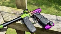 HK Hive Mini GS Paintball Gun – Dust Acid Green/Purple Fade w/ Method Poppet