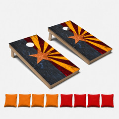 Arizona State Flag Full Color Premium CORNHOLE BEANBAG TOSS GAME Set