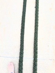 2.25” Large Diameter Cotton Rope Drab Green Soft But Strong About 80’ Slight Use