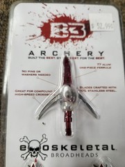 B3 Archery Exoskeletal MEG Broadheads 100 Grain 3 Pack New