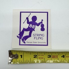 Lot 8 Stickers Kansas State University String Fling 1988 KSU Orchestra Band Vtg
