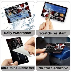 Umbrella Corporation BIOHAZARD Division Credit Debit Card Skin Sticker Set 4PCS