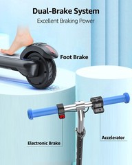 MIHOVER H30MAX 150W 10mph Speed Kids Electric Scooter For 6-12 Years Old-Blue