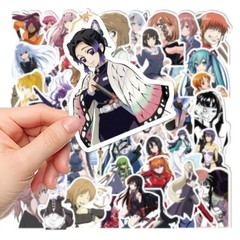 50 Mixed Heroine Demon Slayer Naruto Dragon Ball Anime Waifu Sticker Vinyl Decal