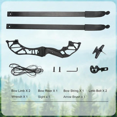 Takedown Recurve Bow with Alloy Riser for Right-Handed Shooters