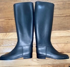 Dafna Rainproof Riding Boots Womens Size 7 Black 18 inches Equestrian Israel