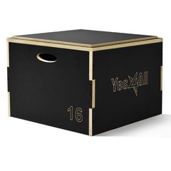 Yes4All 3-in-1 Wooden Plyo Box for Jump Training – 22″x22″, 400lb Cap.