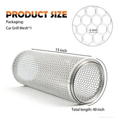 40×13 6mm Honeycomb Grill Mesh Car Grille Inserts for Bumper Aluminum