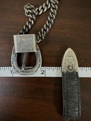 Amazing Vintage Sterling Silver Parade Face Chain w/Conchos for Headstall Bridle
