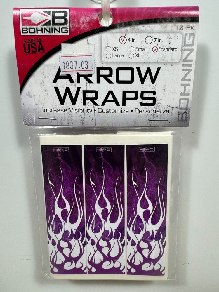 Bohning Arrow Wraps 4 Inch Standard 12-Pack USA Made – Multiple Patterns – NEW
