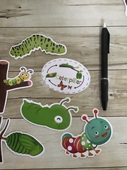CATERPILLAR Bugs KIDS Stickers Vinyl Waterproof PVC Luggage Laptop Decals Lot