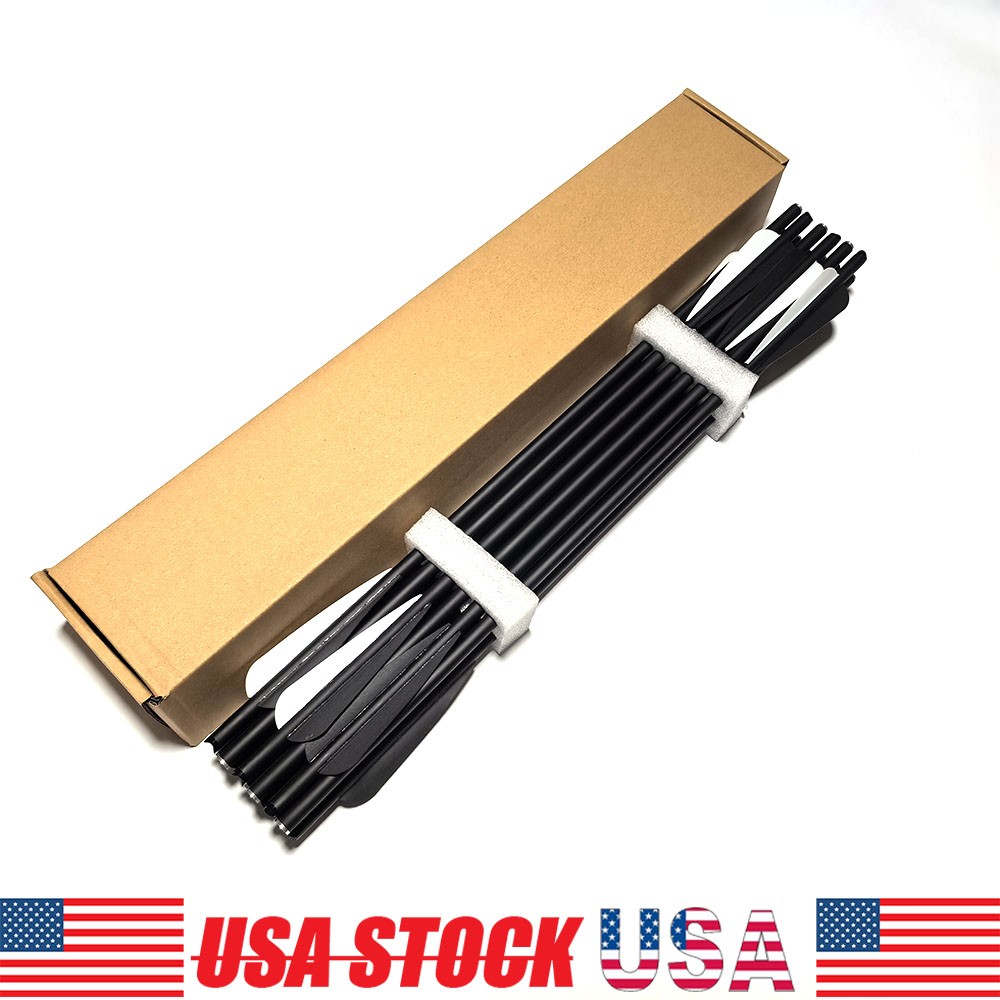 20 inch Archery Hunting Carbon Crossbow Bolts Half Moon Nocks OD 8.8mm Arrows
