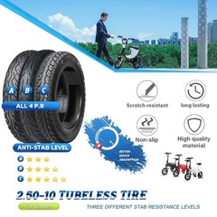 2.50-10 Dirt Bike Tire Street Tire Compatible with 14×2.50 14×2.5 60/100-10 e…