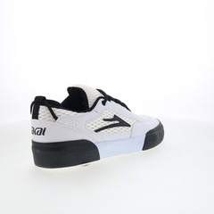 Lakai Payload Mens White Leather Lace Up Skate Inspired Sneakers Shoes