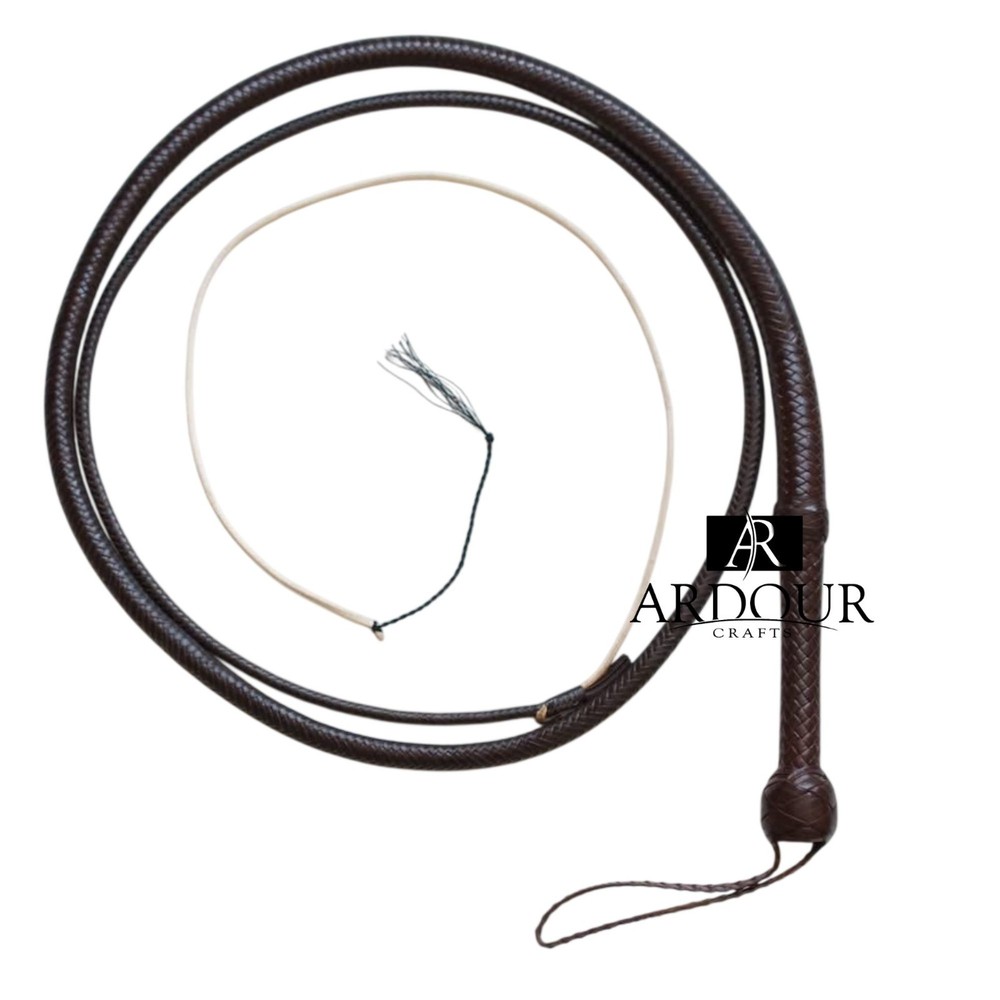 Bullwhip Genuine Leather 4FT–16FT 16 Strand Bull whip Costume & Display Accessor