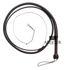 Bullwhip Genuine Leather 4FT–16FT 16 Strand Bull whip Costume & Display Accessor
