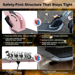 8″ Big Wheels Scooter work load 220LBS Foldable Kick Scooter for Kids 6 up Teens