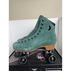 Moonlight Roller Moon Boot Emerald City Green Suede Quad Roller Skates Mens 12