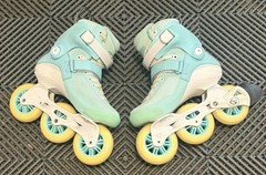 PowerSlide Swell 100 Inline Skates Blue Moon Women’s Size 6.5 EU 37 Used