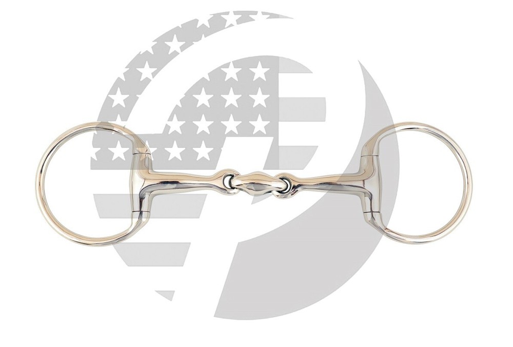 EGGBUTT Snaffle Horse Bit Double Jointed Horse Bit With Oval Link Stainless