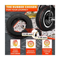 80/65-6 Scooter Tire Tube for All Seasons – 10×3″ Electric Scooter Tires Repl…