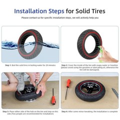 US 9.5 inch Rubber Solid Tire for NIU KQI3 Electric Scooter E-bike Upgrade Parts