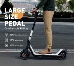 NIU Electric Scooter for Adults – KQi3 Sport with 300W Power 9.5» Tubeless Fat