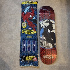 HUF x Spider-Man Issue 300 8.25″ GLITTER FOIL Skateboard Deck IN HAND
