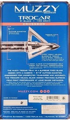 NEW Muzzy Trocar HBX Hybrid Crossbow 4 blade 100 Gr 3 Broadheads expandable
