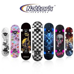 Nattork 31 Inch Complete Skateboard with PU 31 inches x 8″, Cosmic Butterfly