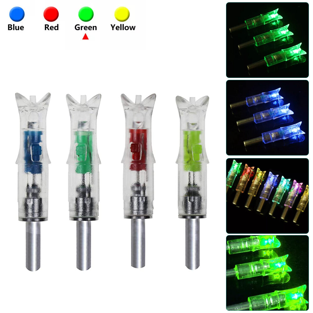 6Pcs Lighted Led Crossbow Arrow Nocks for Crossbow Arrow ID 7.6mm Hunting Arrows