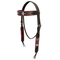 Western Headstall and Breast Collar Set HILASON Tooled Leather Horse Bridle Tack